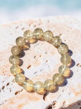 🆕 12.5mm Yellow Quartz Bracelet